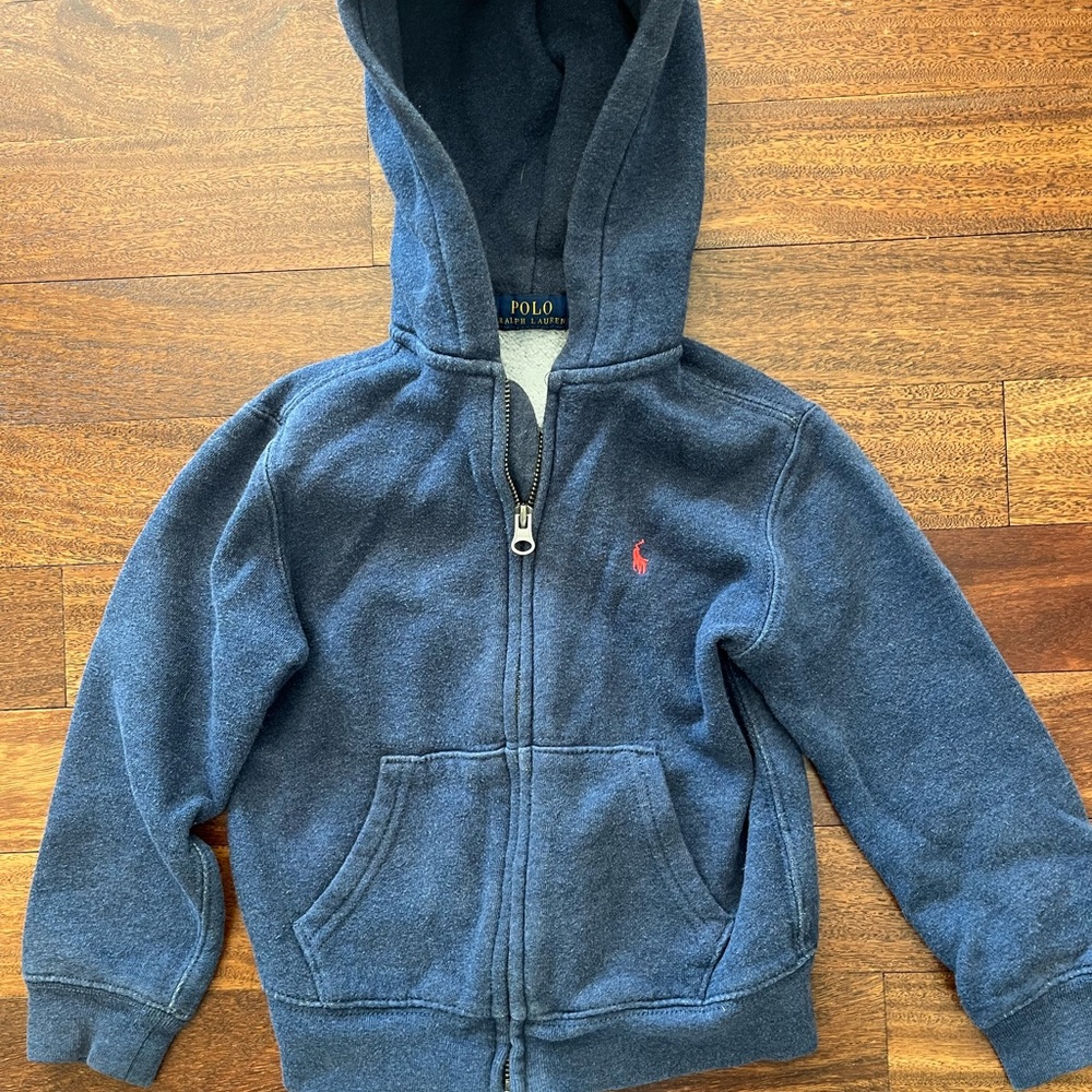 Ralph Lauren Kids Dark Blue Zip-Up Hoodie